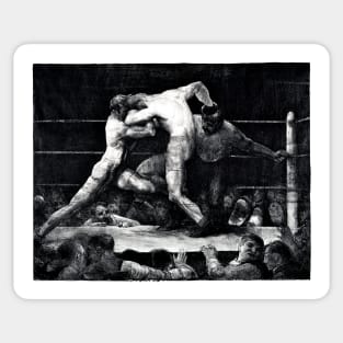 A Stag at Sharkey's, Boxers In The Ring, George Bellows 1916 Sticker